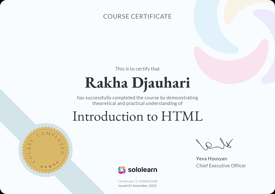 sololearn html certification